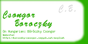 csongor boroczky business card